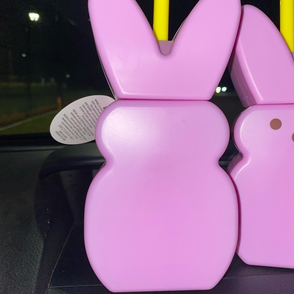 NWT PEEPS TUMBLER PURPLE with YELLOW STRAW - Picture 2 of 3